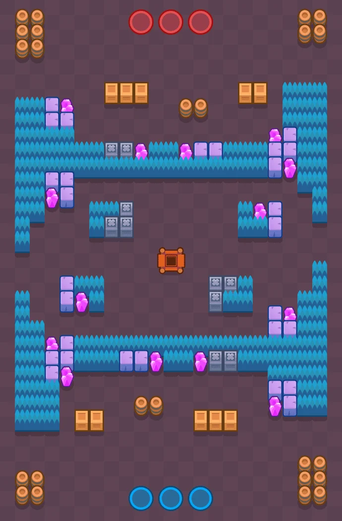 Hard Rock Mine Brawl Stars map layout