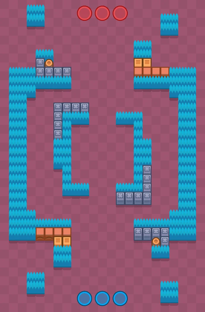 Gem Fort Brawl Stars map layout