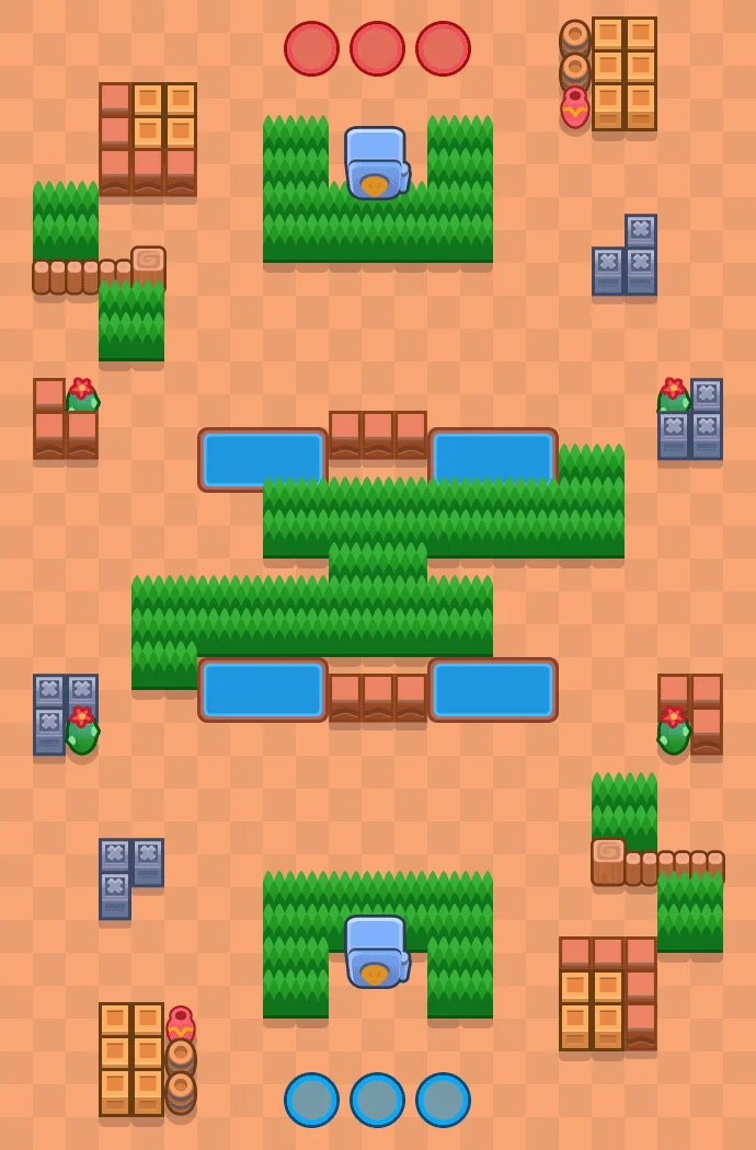 Kaboom Canyon Brawl Stars map layout