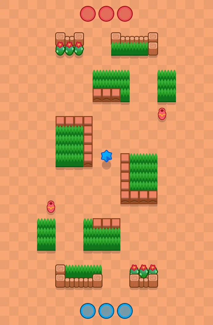Hideout Brawl Stars map layout