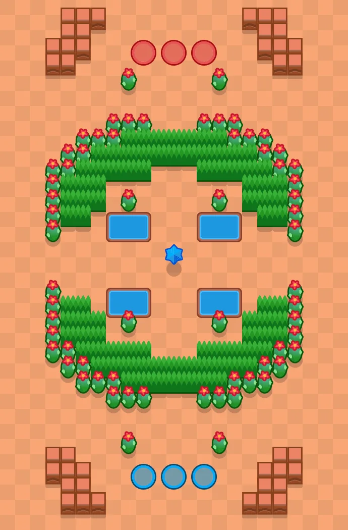 Bull Pen Brawl Stars map layout