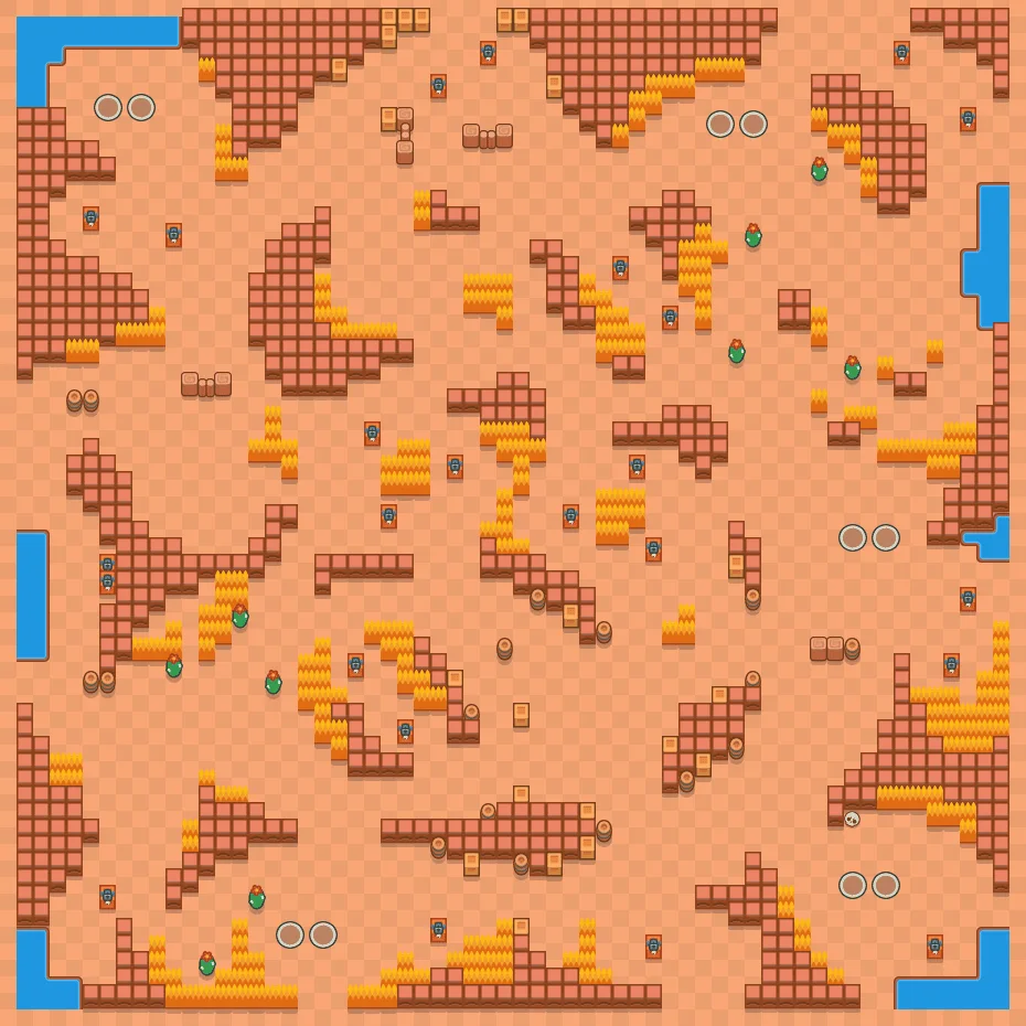 Dune Drift Brawl Stars map layout