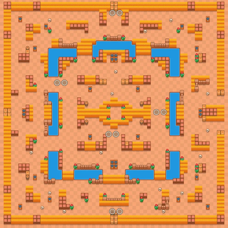 Ghost Point Brawl Stars map layout