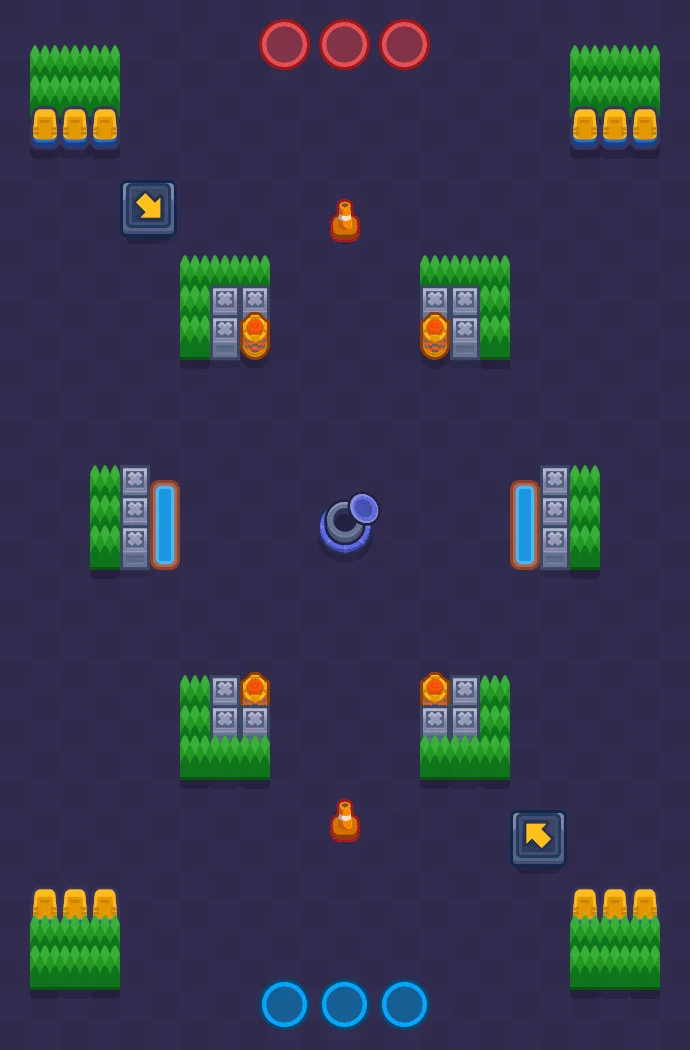 Rustic Arcade Brawl Stars map layout