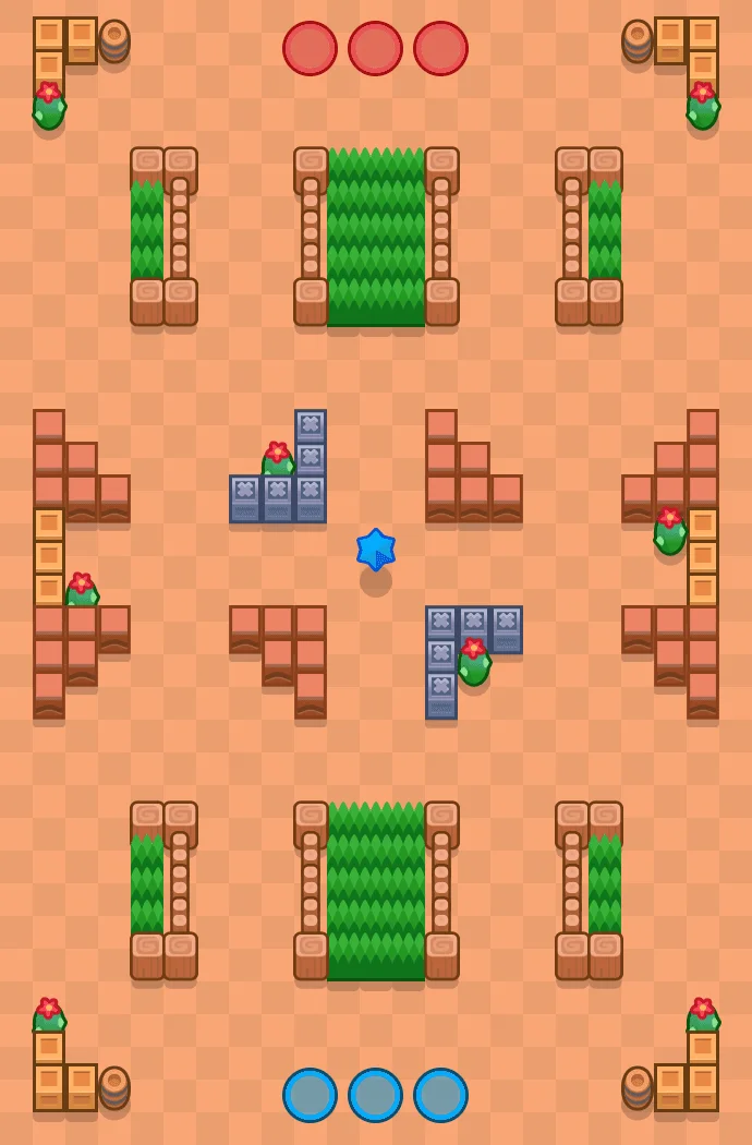 Belle's Rock Brawl Stars map layout