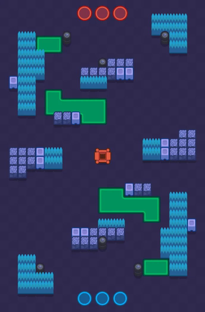 Open Space Brawl Stars map layout