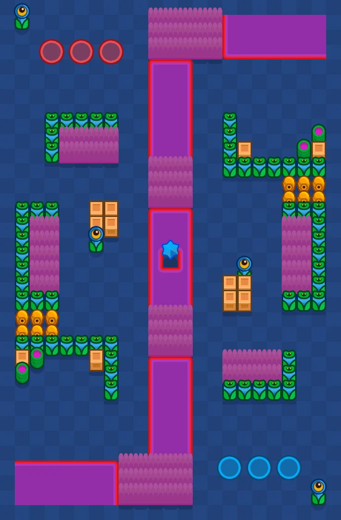 Flowing Springs Brawl Stars map layout
