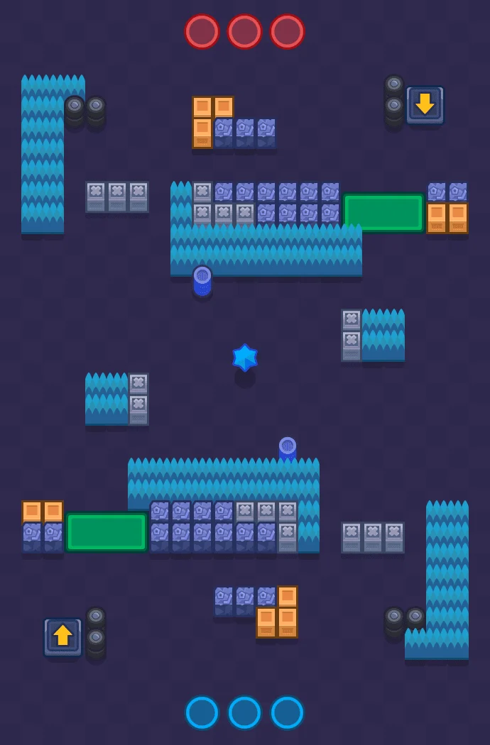 Out in the Open Brawl Stars map layout