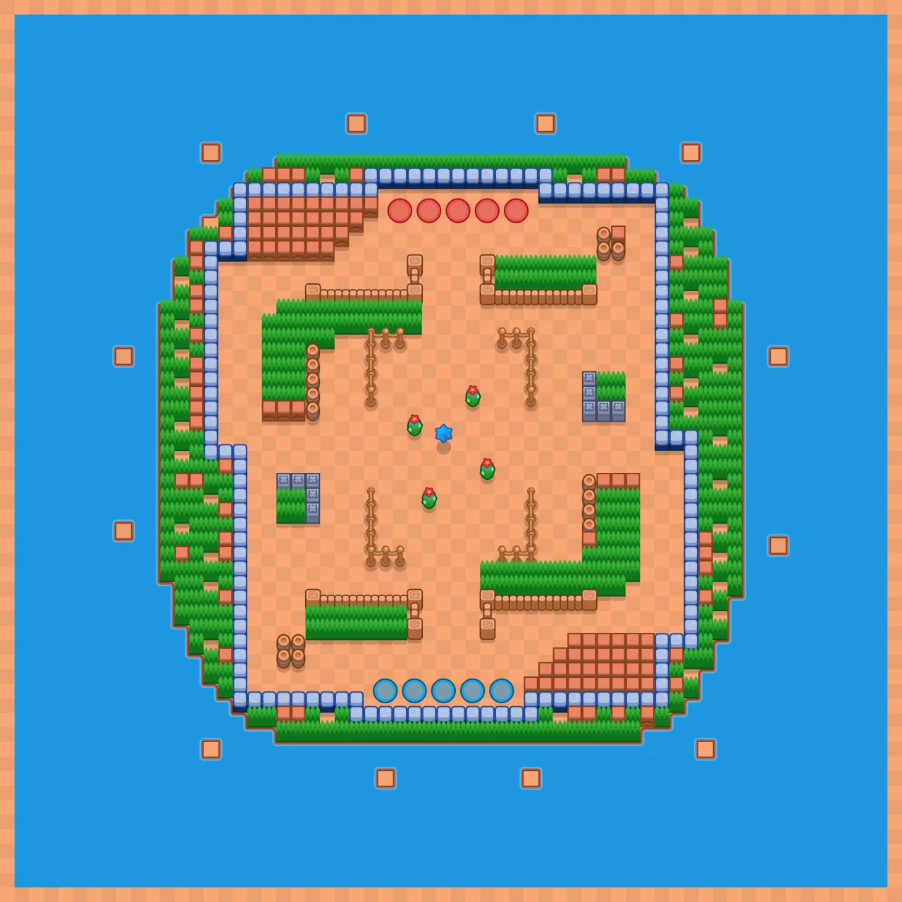 Icy ice park Brawl Stars map layout