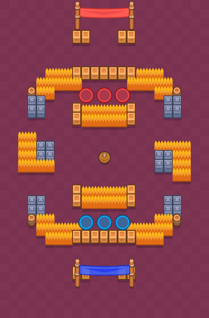 Field Goal Brawl Stars map layout