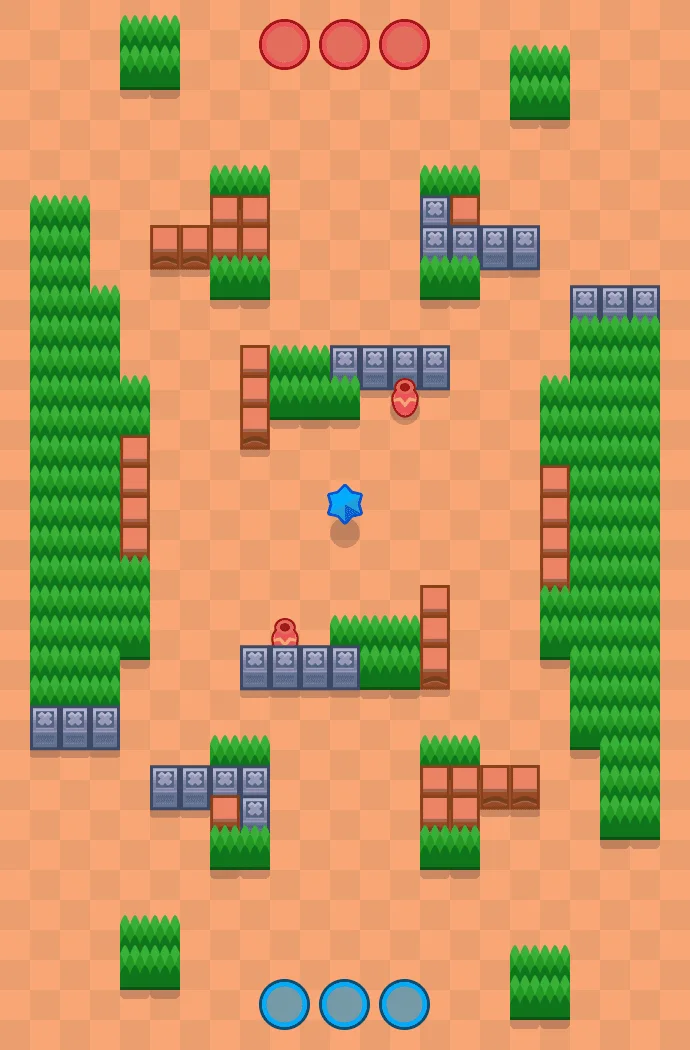 Temple Ruins Brawl Stars map layout