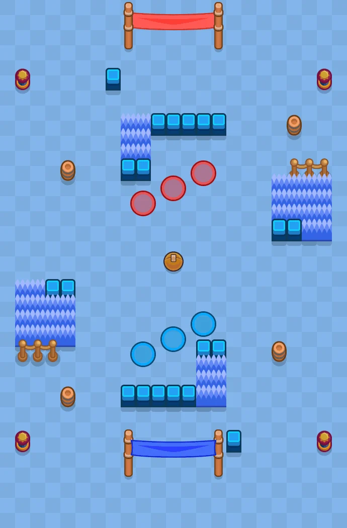 Slippery Slap Brawl Stars map layout