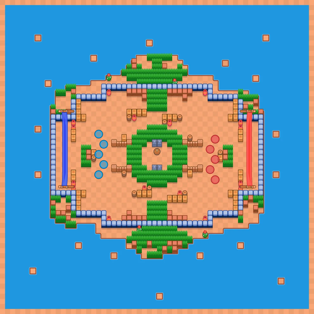 Stockpile Stadium Brawl Stars map layout