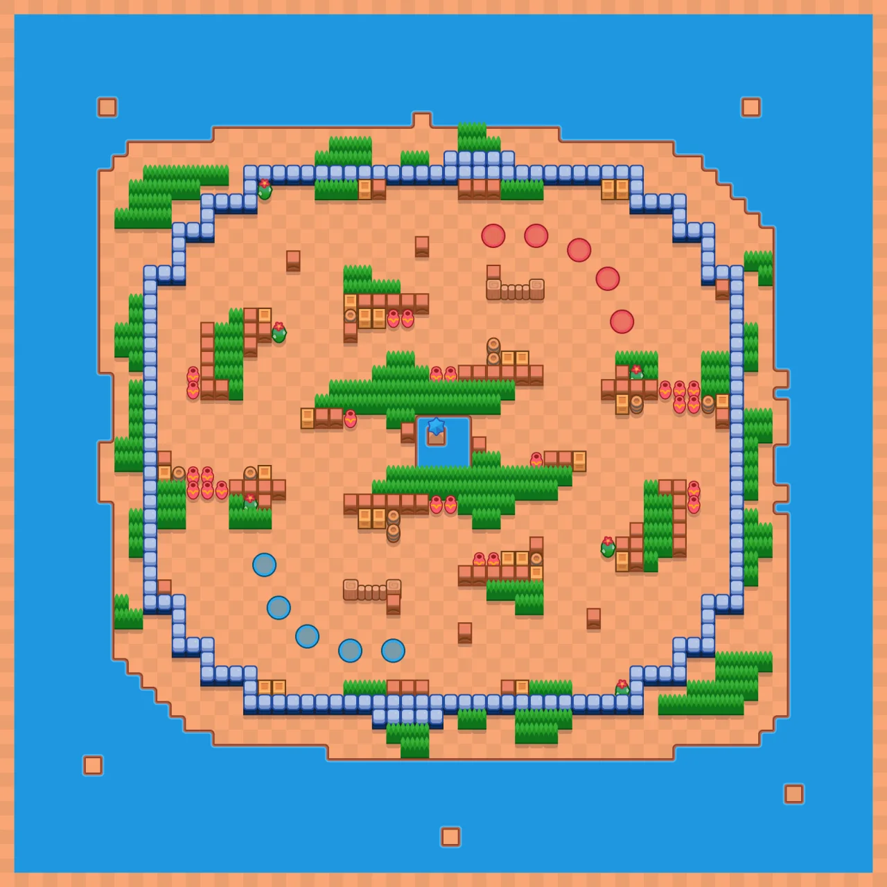 Big Battle Basin Brawl Stars map layout