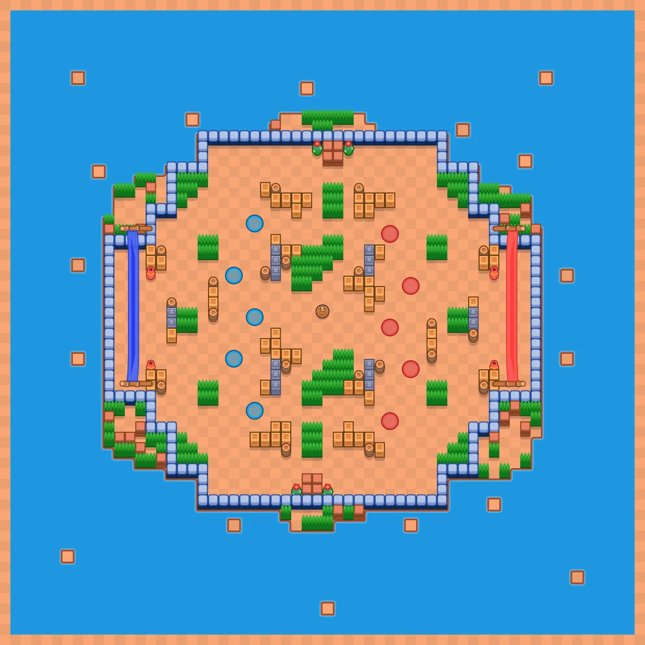 Siberian Stand Off Brawl Stars map layout