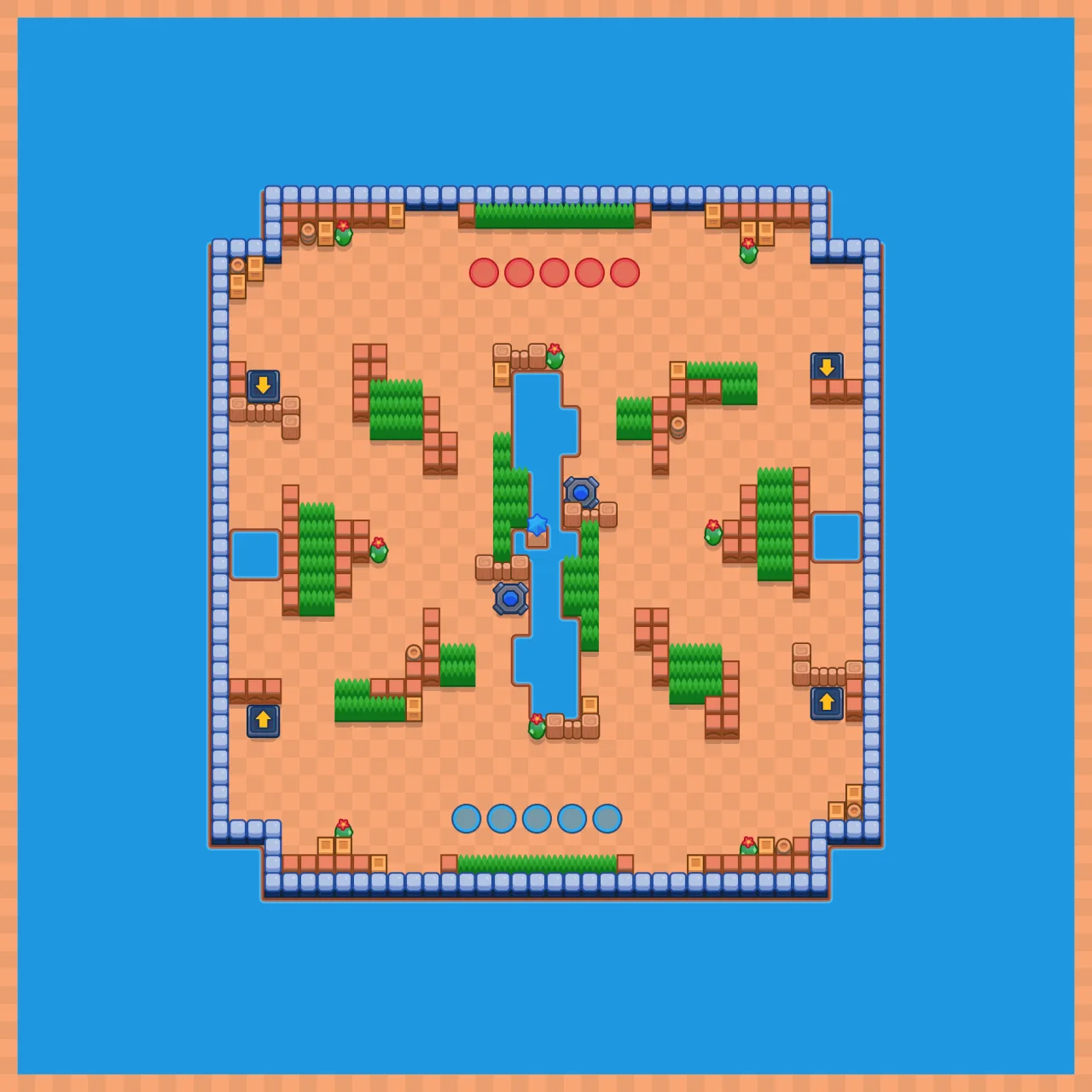 Mirages of Madness Brawl Stars map layout