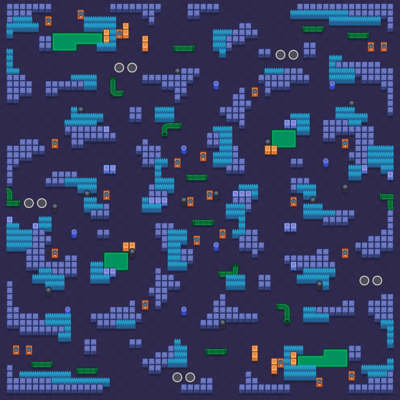 Core of Orbit Brawl Stars map layout