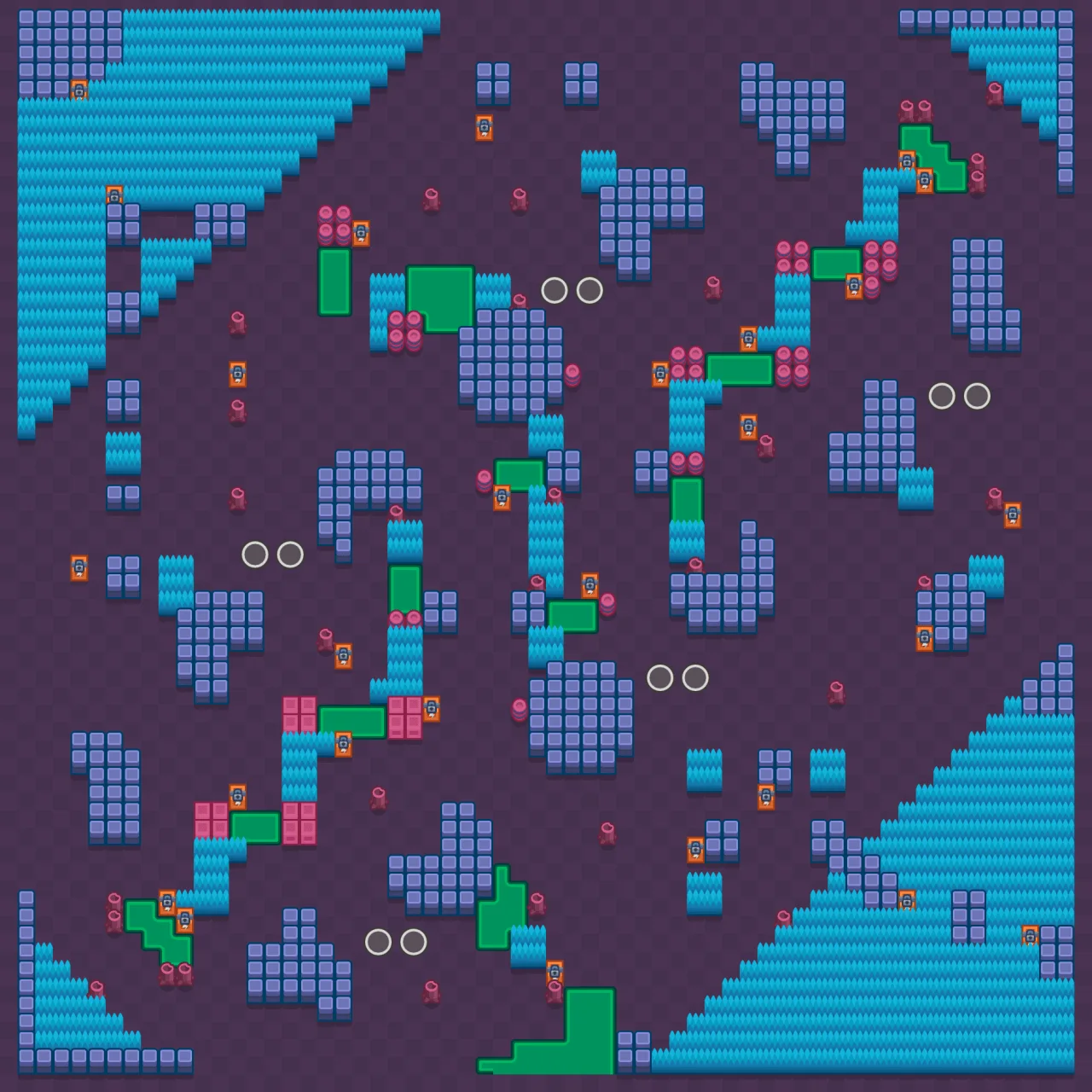 Lilypond Grove Brawl Stars map layout
