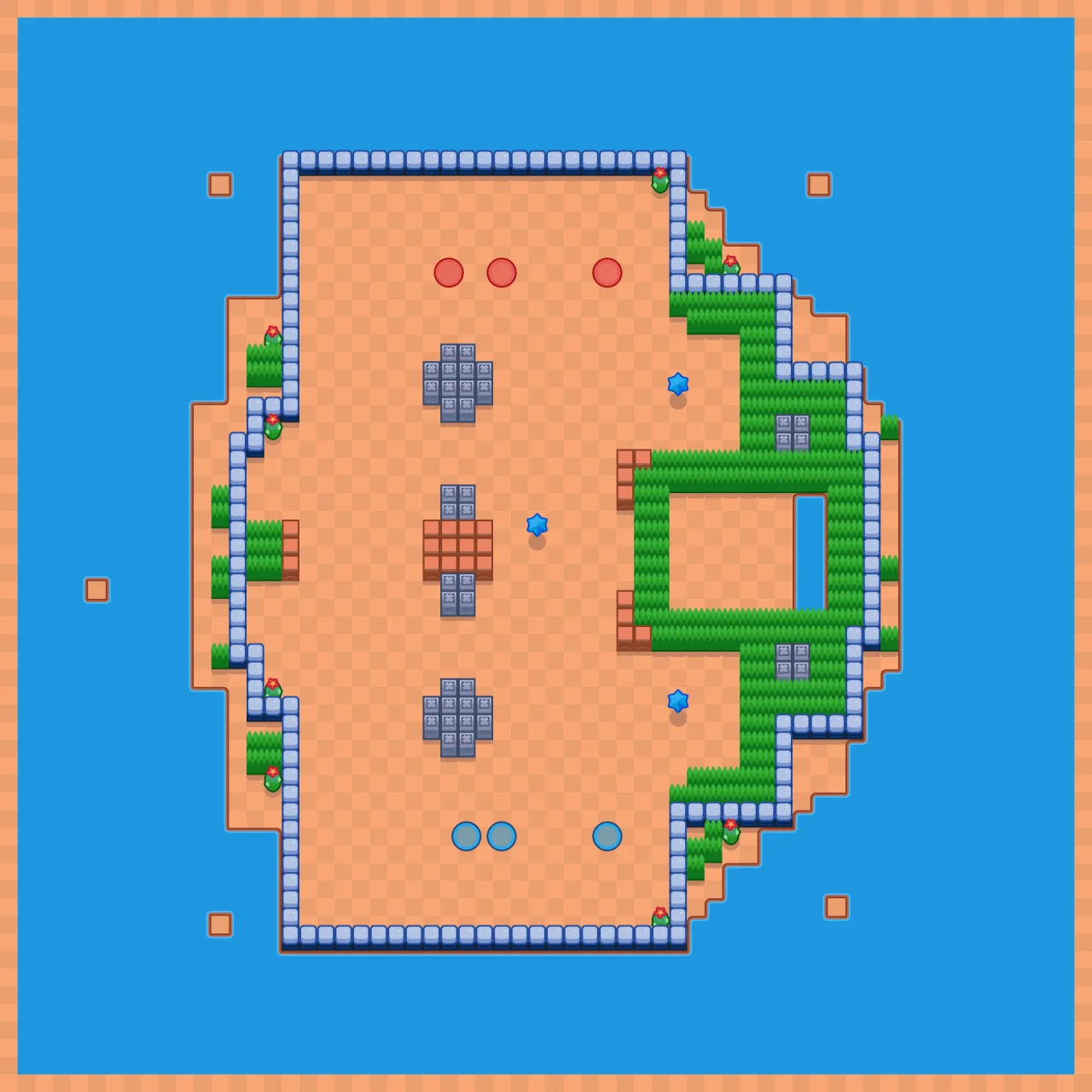 Kaiju Lake Brawl Stars map layout