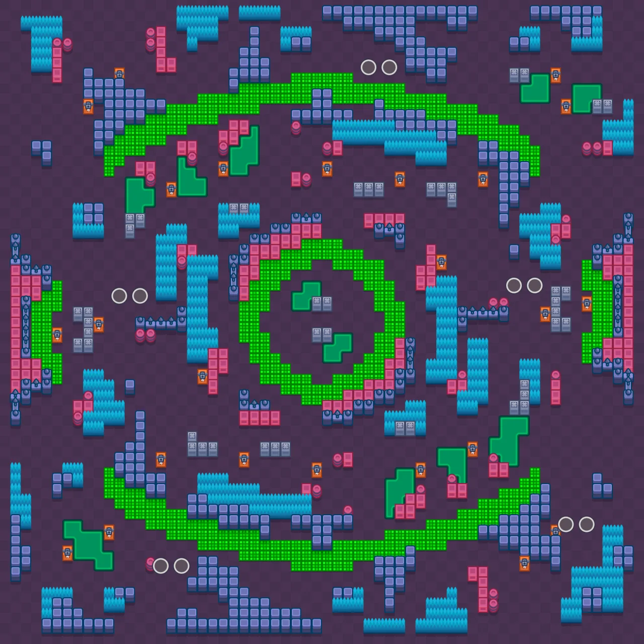 Crystal Eye Castle Brawl Stars map layout
