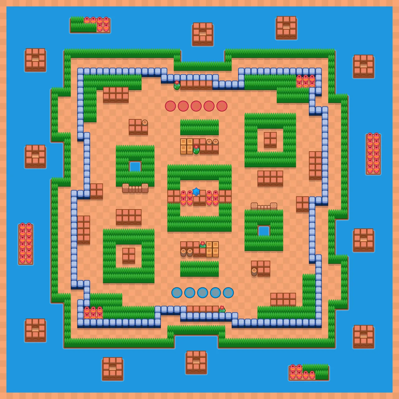 Hee Hee Brawl Stars map layout