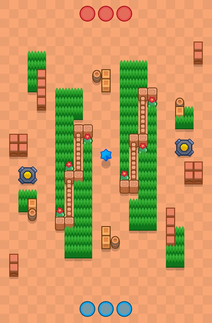 Wall Hugging Brawl Stars map layout