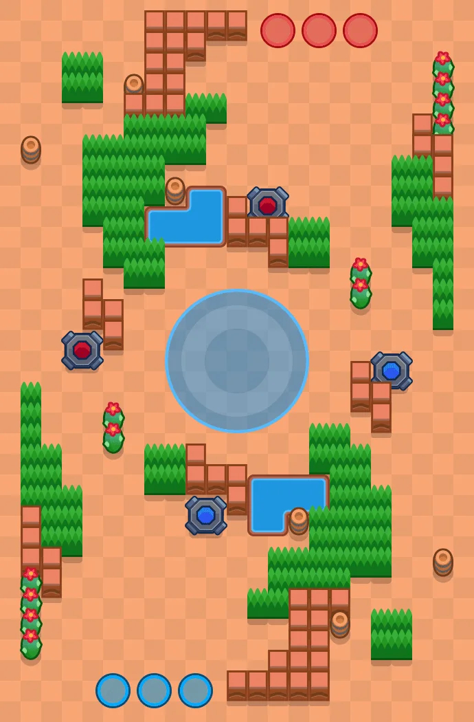 Golden Bay Brawl Stars map layout