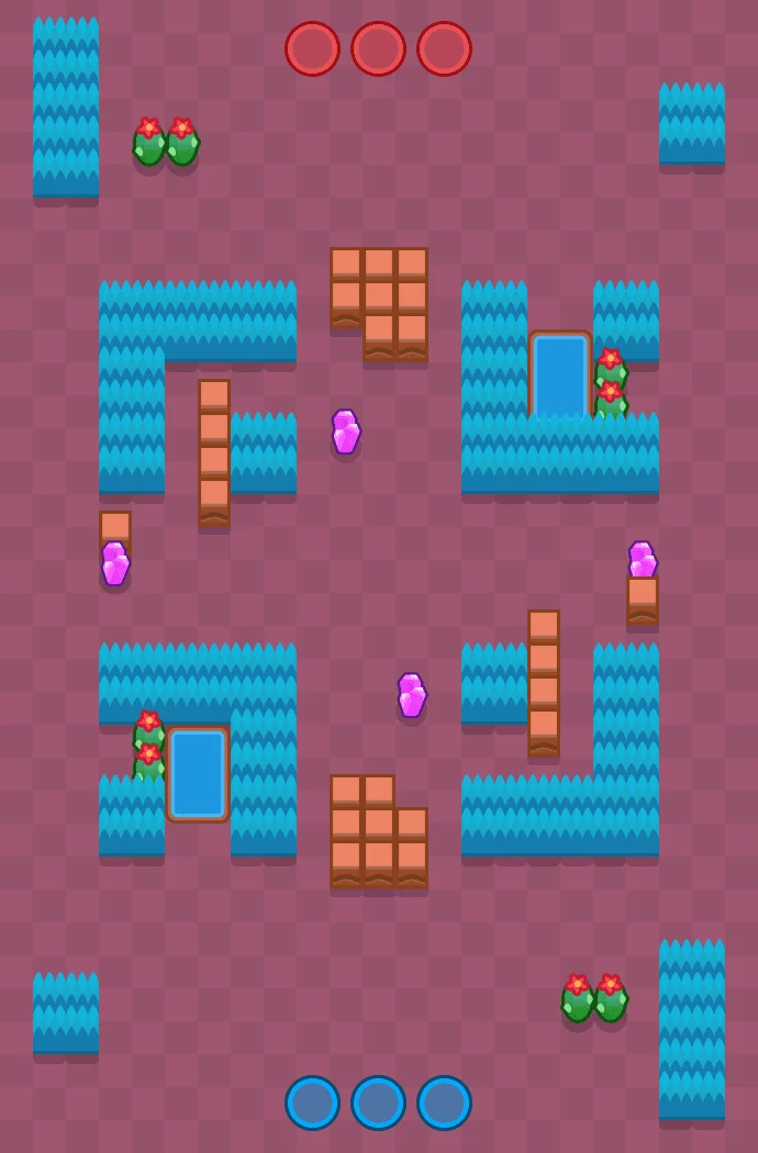 Picturesque Brawl Stars map layout