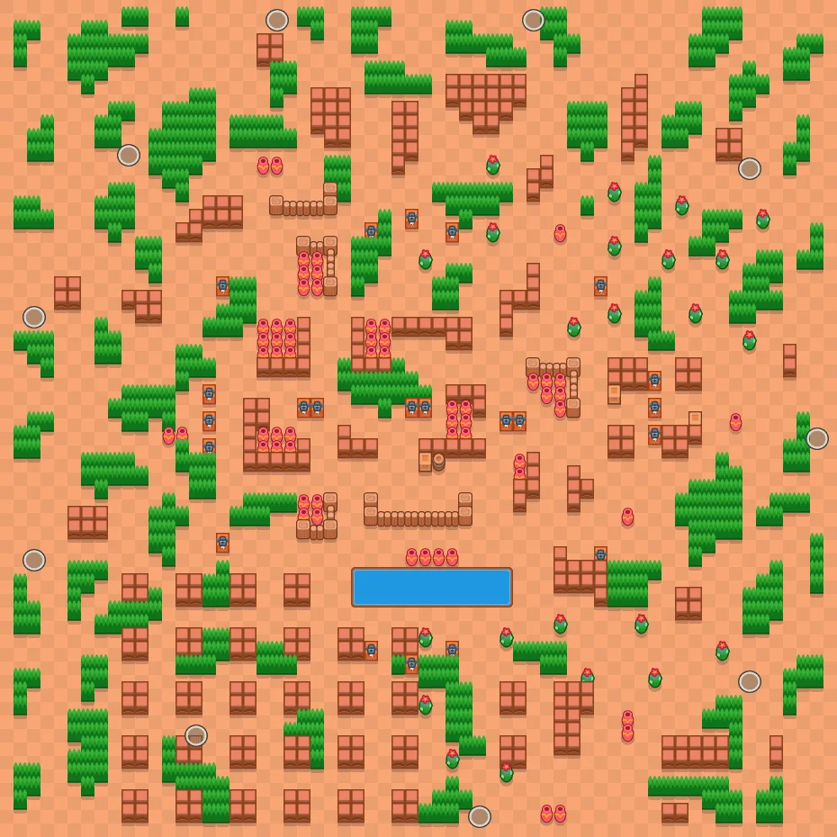 Skull Creek Brawl Stars map layout