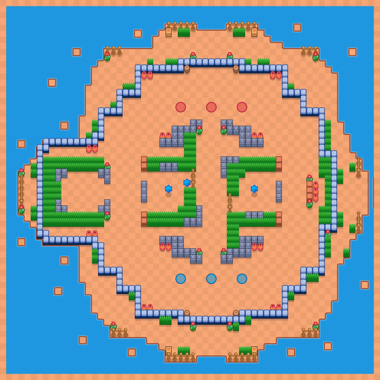 Crimson Divide Brawl Stars map layout