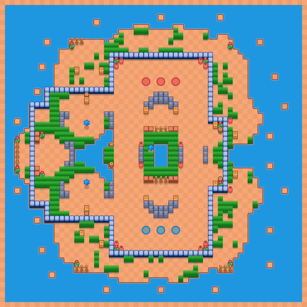 Silver Highlands Brawl Stars map layout