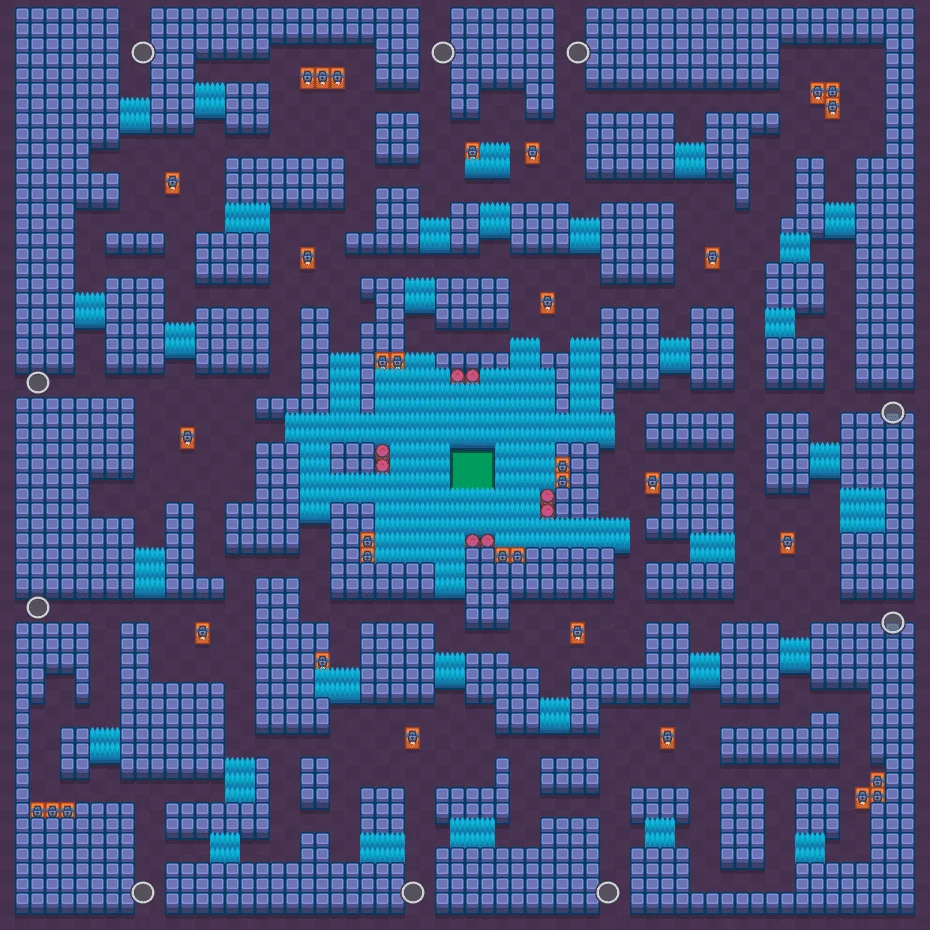 Cavern Churn Brawl Stars map layout