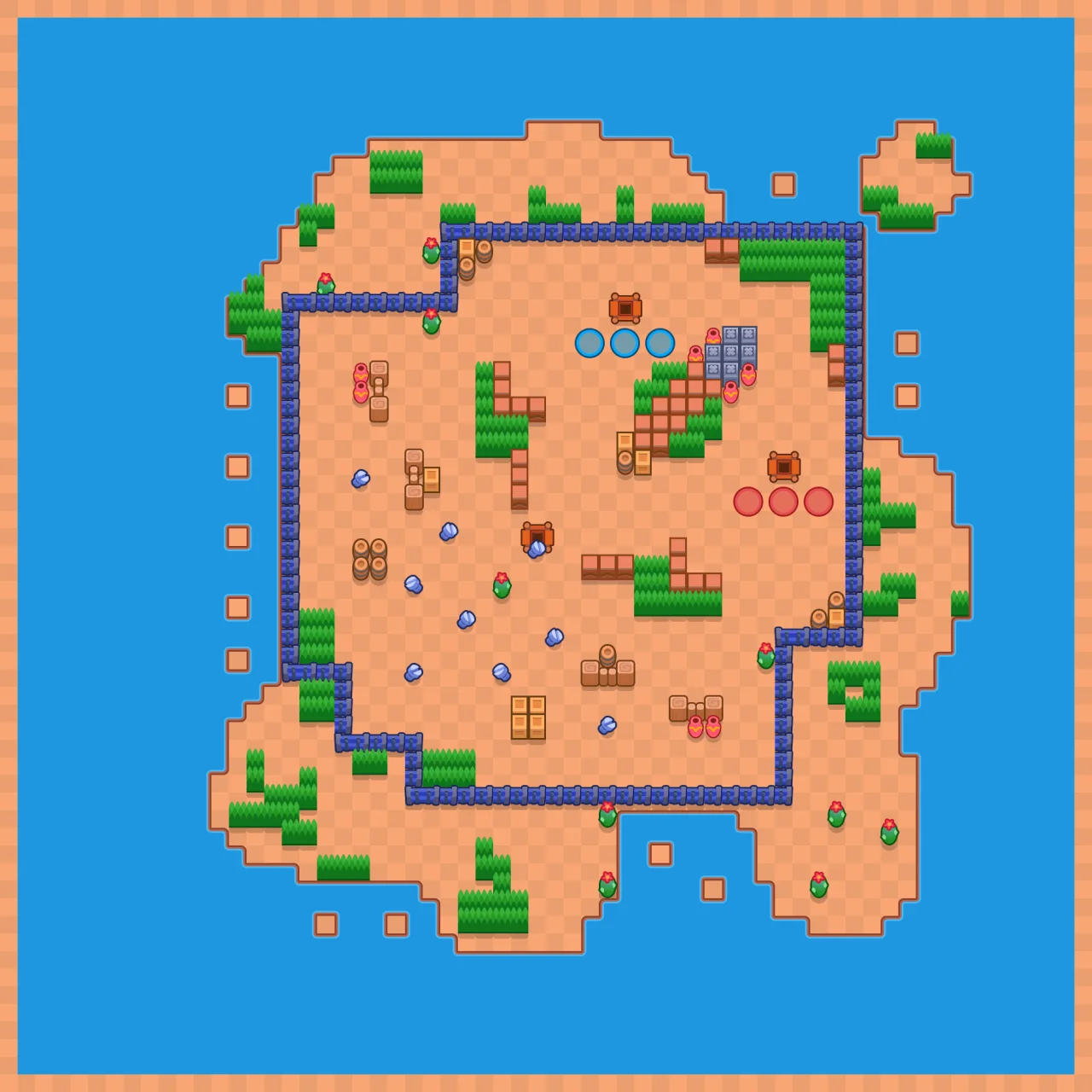 Mill & Chill Brawl Stars map layout