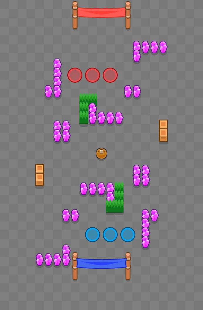 Raging Ocean Brawl Stars map layout