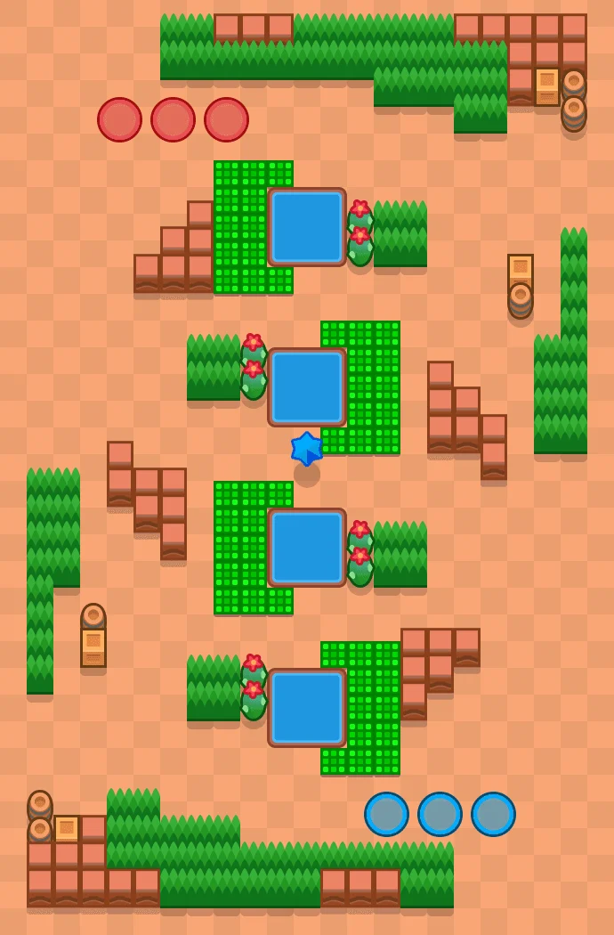 Jungle Top Brawl Stars map layout