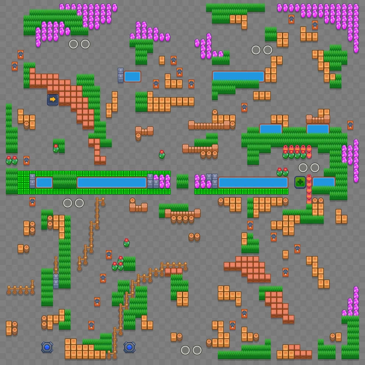 Doom Shroom Brawl Stars map layout