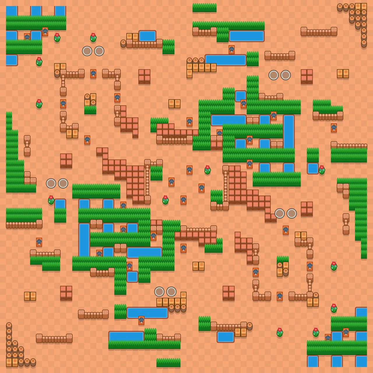 Rice Field Brawl Stars map layout