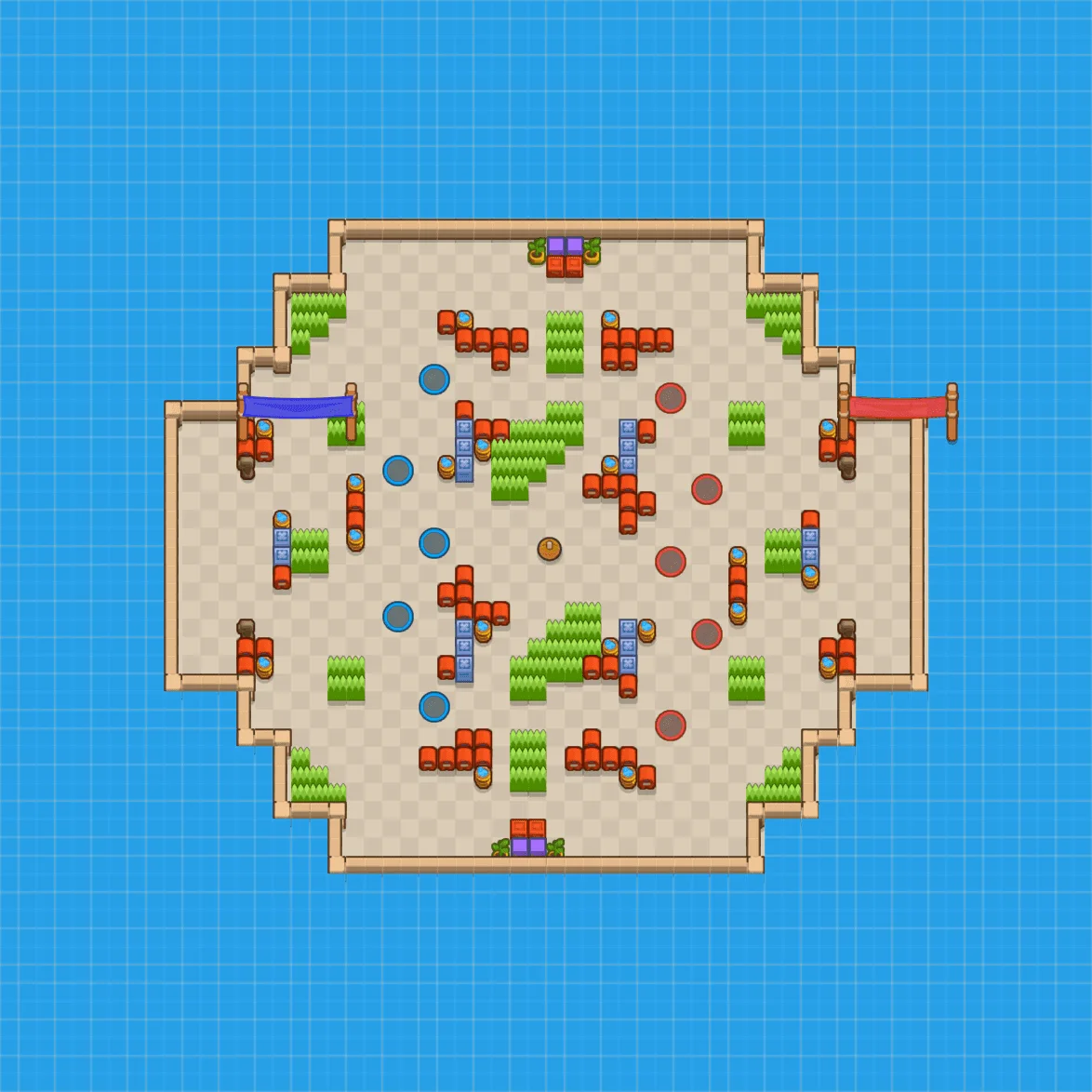 Siberian Stand Off Brawl Stars map layout