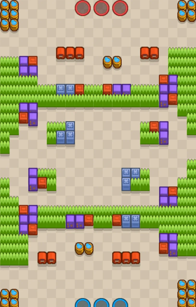 Hard Rock Mine Brawl Stars map layout