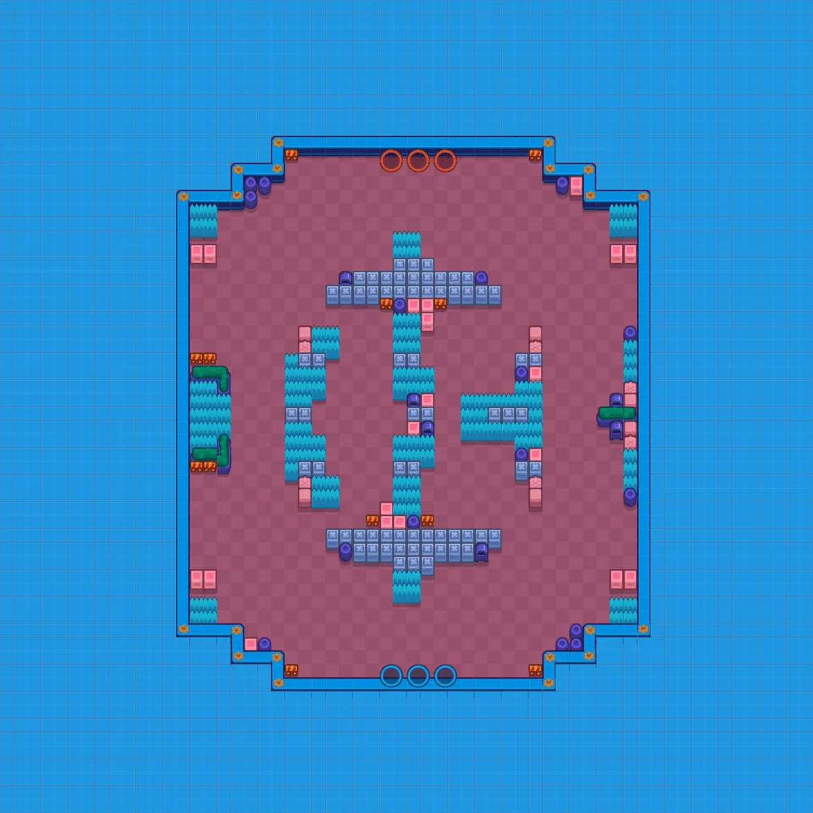 Triple Threat Brawl Stars map layout