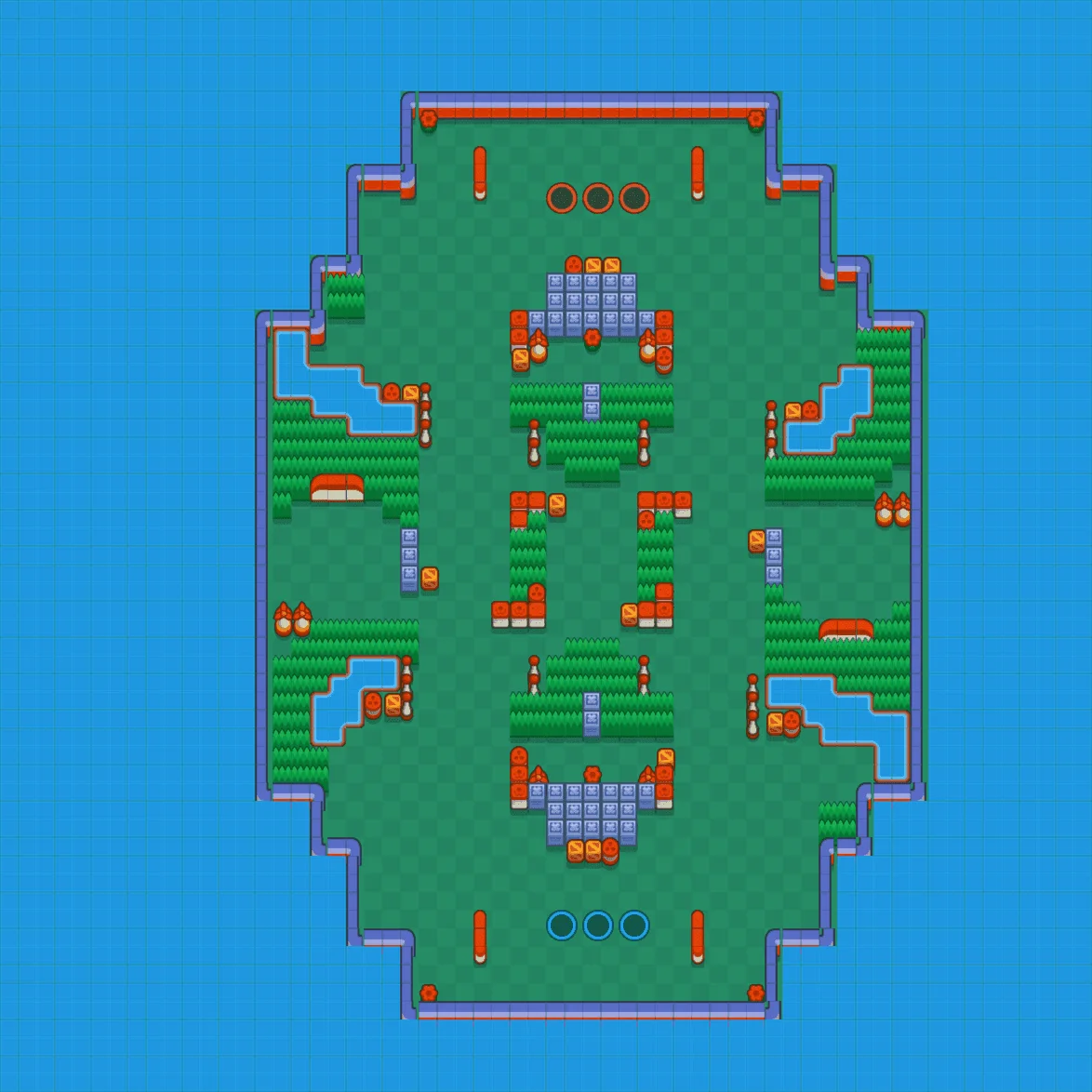 Brawler's Rift Brawl Stars map layout