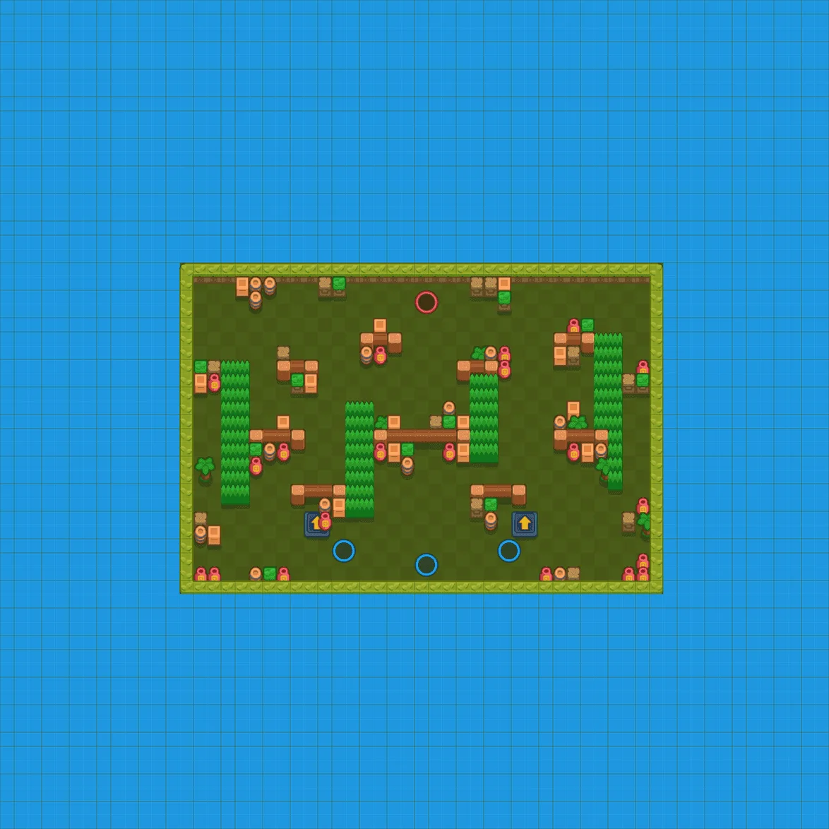 Hideout Havoc Brawl Stars map layout