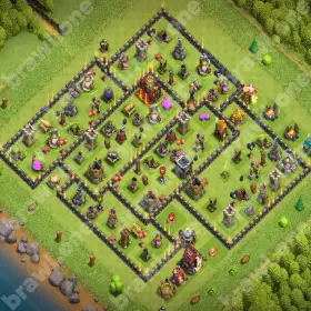 TH10 Farming Base 1 COC TH10 farming base layout Clash of Clans protect loot
