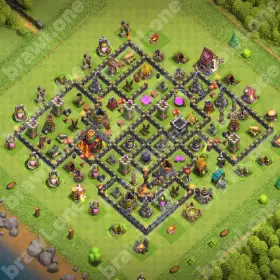 TH10 Farming Base 2 COC TH10 farming base layout Clash of Clans protect loot