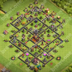 TH10 Farming Base 4 COC TH10 farming base layout Clash of Clans protect loot