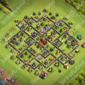 TH10 Farming Base 5 COC TH10 farming base layout Clash of Clans protect loot