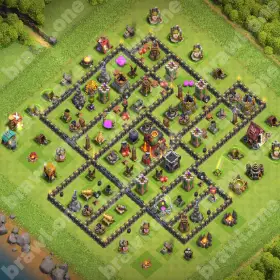 TH10 Farming Base 6 COC TH10 farming base layout Clash of Clans protect loot