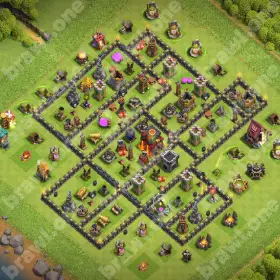 TH10 Trophy Base 1 COC TH10 trophy base layout Clash of Clans push trophies