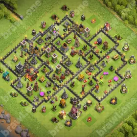 TH10 Trophy Base 2 COC TH10 trophy base layout Clash of Clans push trophies