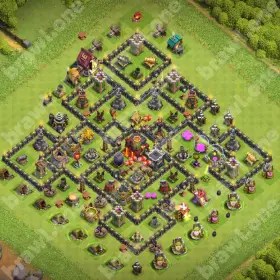 TH10 Trophy Base 4 COC TH10 trophy base layout Clash of Clans push trophies